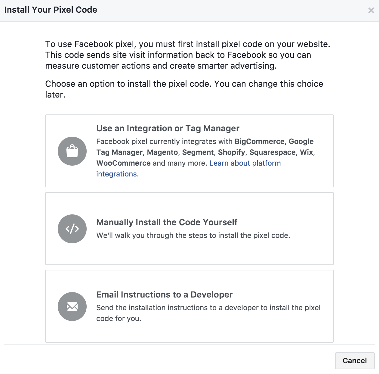 Oprettelse af Facebook pixel i facebook annonceadministrator