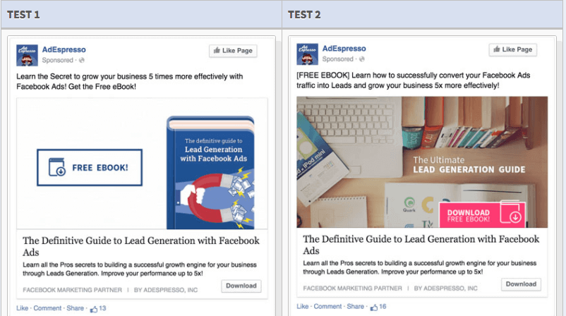 annonce på facebook, en test hvad giver de bedste resultater