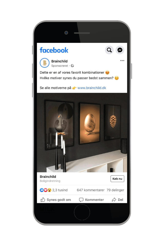 Brainchild annonce facebook feed