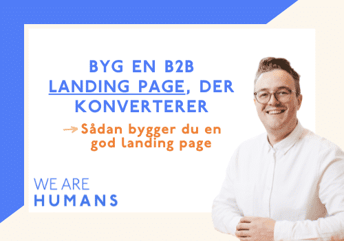 Digital markedsføring B2B - landing page
